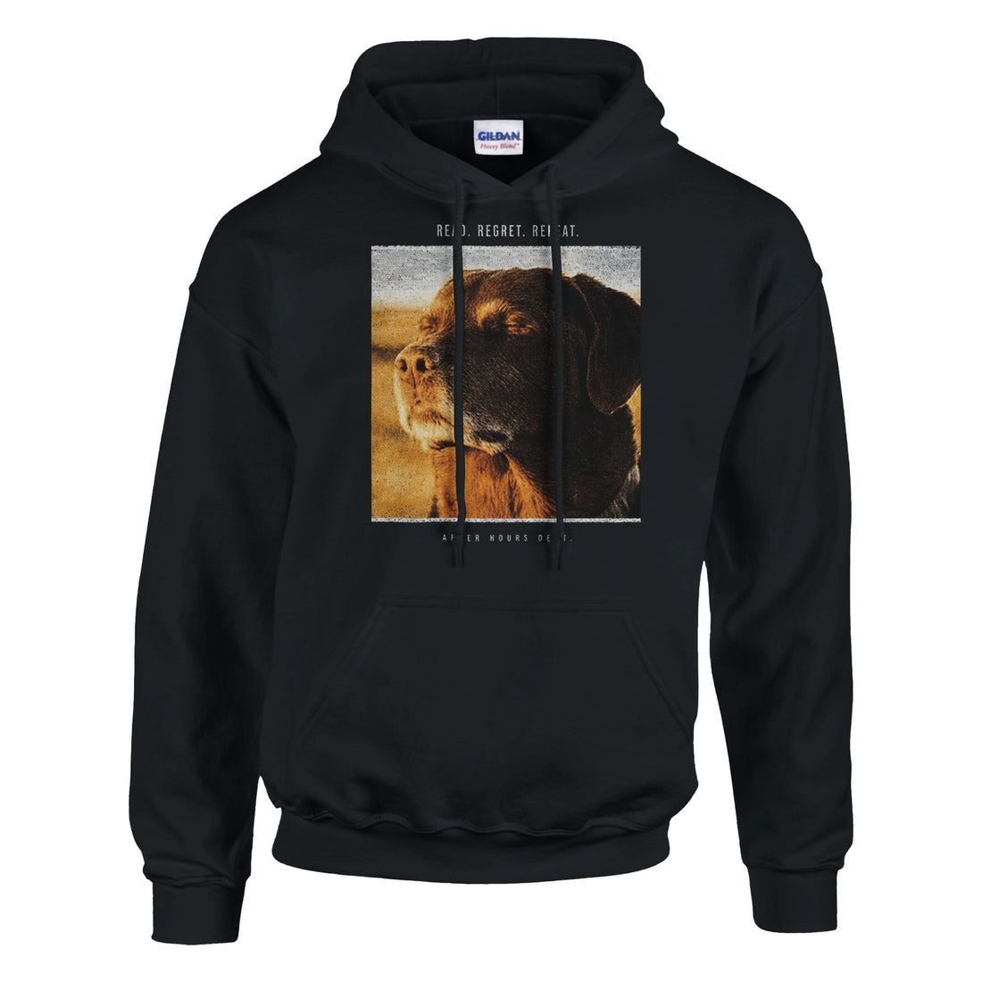 Sweat à capuche read-regret-repeat-print-black 2 — THE THÉORY ABSURDE